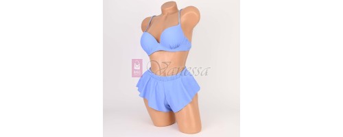 Бански от три части в син цвят. КОД 81394