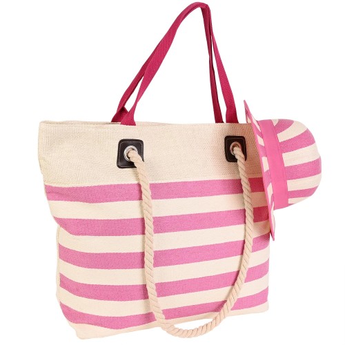 Плажна чанта в розов цвят Код: PL1