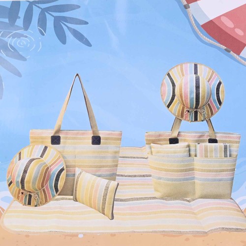 Плажна чанта в бежов цвят Код: PL3