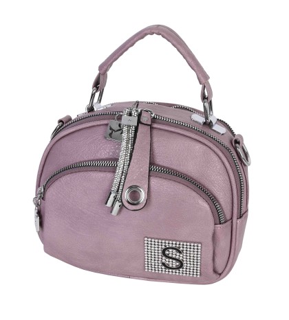  Дамска чанта от еко кожа в розов цвят. Код: 006