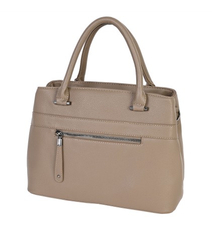 Малка дамска чанта от висококачествена еко кожа в бежов цвят Код: 011