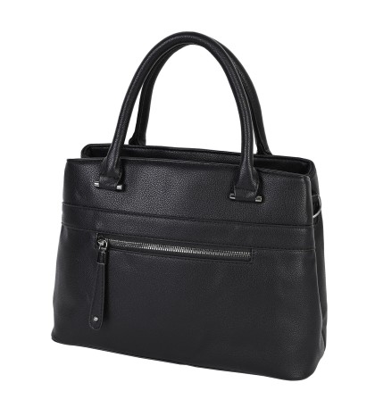 Малка дамска чанта от висококачествена еко кожа в черен цвят Код: 011