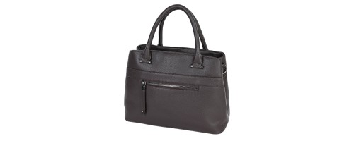 Малка дамска чанта от висококачествена еко кожа в тъмнокафяв цвят Код: 011