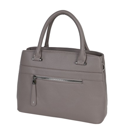 Малка дамска чанта от висококачествена еко кожа в сив цвят Код: 011