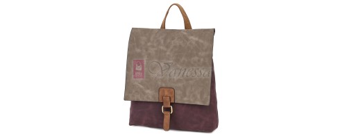  Дамска раница от велур, в цвят бордо. Код: 01106-10