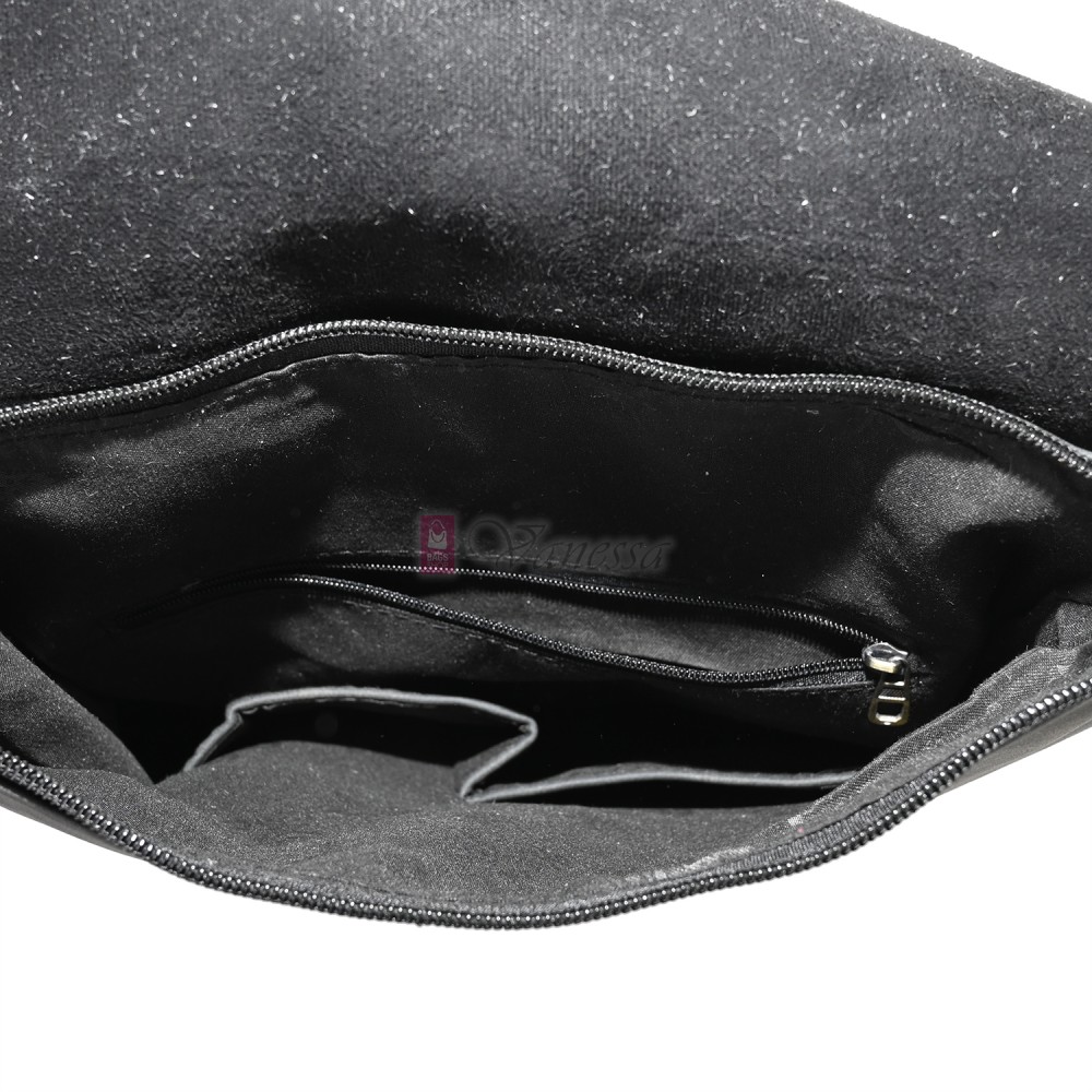  Дамска раница от велур, в тъмносив цвят. Код: 01106-10