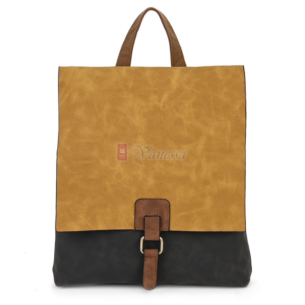  Дамска раница от велур, в тъмносив цвят. Код: 01106-10-1