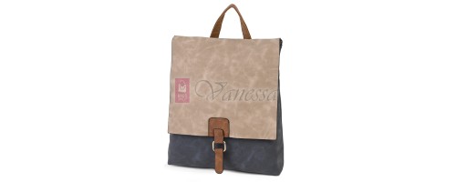  Дамска раница от велур, в тъмносин цвят. Код: 01106-10