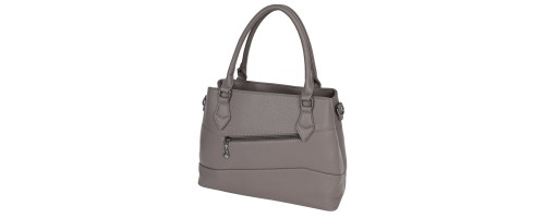 Голяма дамска чанта от висококачествена еко кожа в сив цвят Код: 012