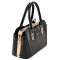 Eлегантна дамска чанта от еко кожа в черен цвят Код: 0124