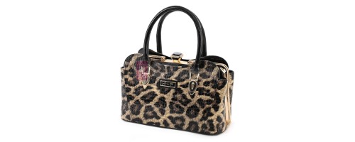 Eлегантна дамска чанта от еко кожа в бежов цвят Код: 0124