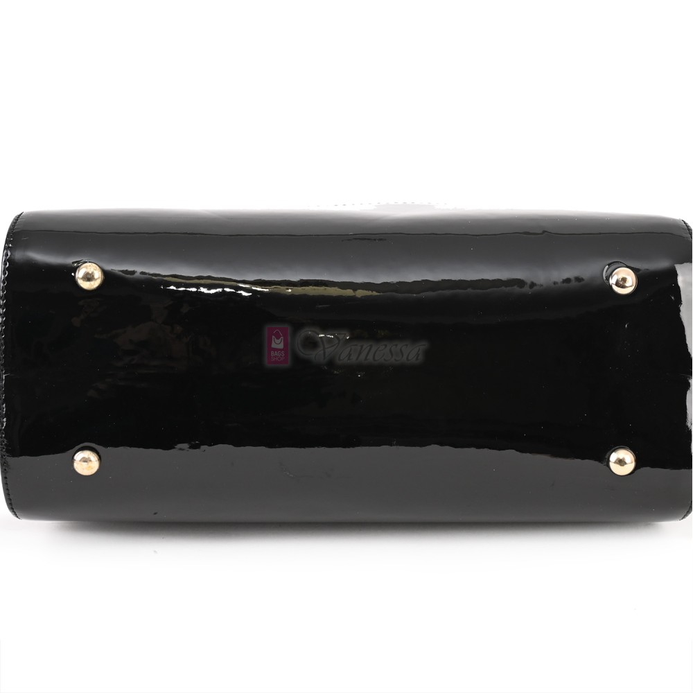 Eлегантна дамска чанта от еко кожа в черен цвят Код: 0134-2