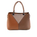 Дамска чанта от висококачествена еко кожа в кафяв цвят. Код: 0140-74