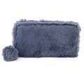Голямо дамско портмоне от текстил в син цвят. КОД: 017