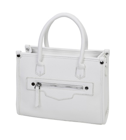 Дамска чанта от еко кожа в бял цвят. Код: 019