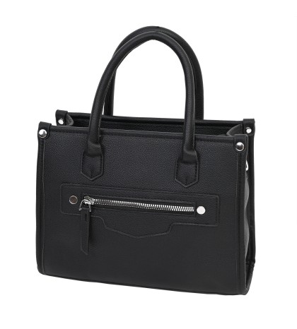  Дамска чанта от еко кожа в черен цвят. Код: 019