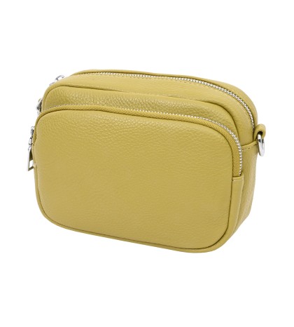Малка дамска чанта от еко кожа в жълт цвят. Код: 024-3
