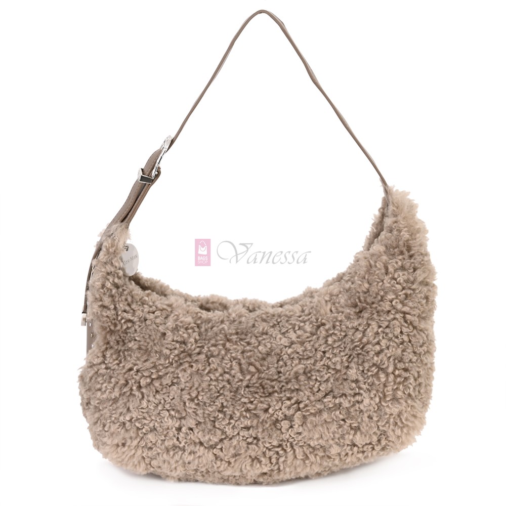 Голяма дамска чанта от текстил, в тъмнобежов цвят. Код: 0261