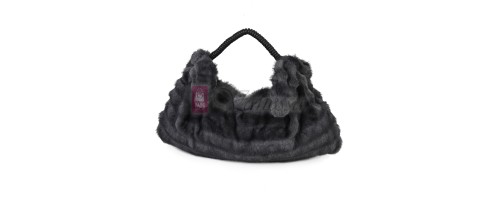 Голяма дамска чанта от текстил, в тъмносив цвят. Код: 235