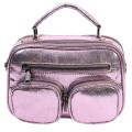 Дамска чанта от лъскава еко кожа в лилав цвят Код: 0282