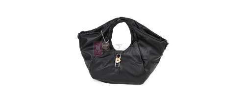 Голяма дамска чанта, от висококачествена еко кожа, в черен цвят. Код: 0319