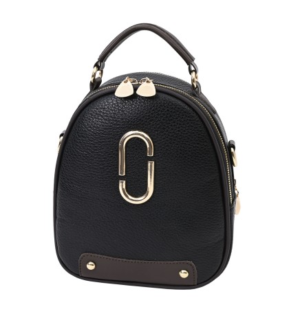 Дамска раница/чанта от висококачествена еко кожа в черен цвят Код: 037