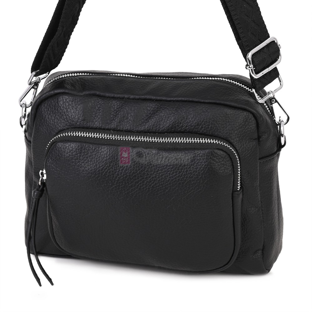  Дамска чанта от екологична кожа в черен цвят. Код: H058-2