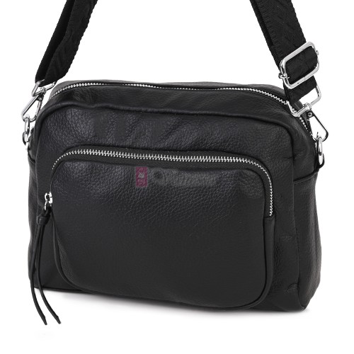  Дамска чанта от екологична кожа в черен цвят. Код: H058-2