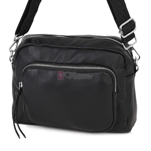  Дамска чанта от екологична кожа в черен цвят. Код: H058-2