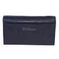  Дамско портмоне от естествена кожа в тъмносин цвят. КОД: 1001
