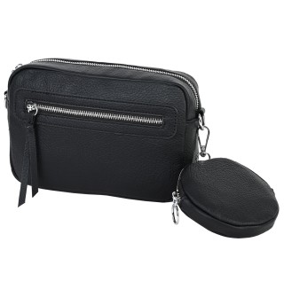 Дамска чанта от висококачествена еко кожа в черен цвят Код: H105