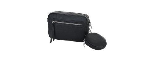 Дамска чанта от висококачествена еко кожа в черен цвят Код: H105