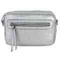 Дамска чанта от висококачествена еко кожа в сребрист цвят Код: H105