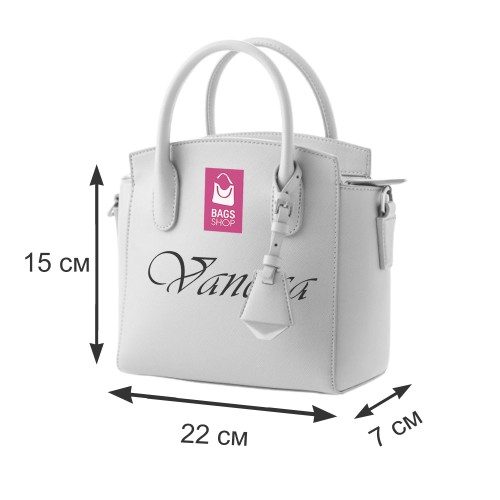 Дамска чанта от висококачествена еко кожа в сребрист цвят Код: H105
