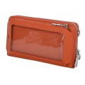 Голямо дамско портмоне/чанта от еко кожа в оранжев цвят. Код: CO106