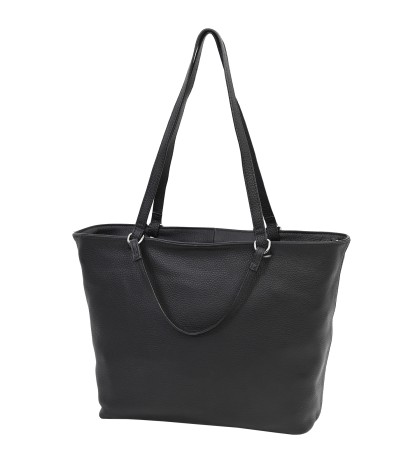 Дамска чанта от естествена кожа в черен цвят. Код: 1083