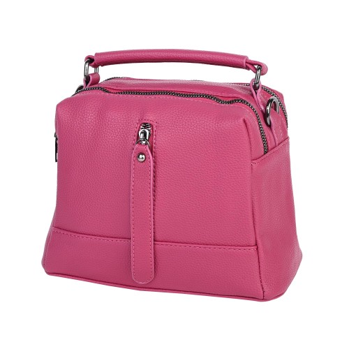 Дамска ежедневна чанта от висококачествена екологична кожа в цвят циклама Код: 1093
