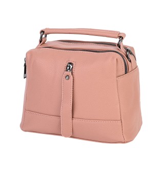 Дамска ежедневна чанта от висококачествена екологична кожа в розов цвят Код: 1093