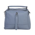 Дамска ежедневна чанта от висококачествена екологична кожа в светлосин цвят Код: 1093
