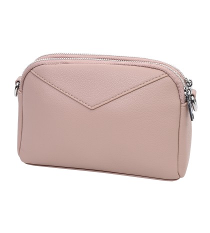 Малка дамска чанта от еко кожа в розов цвят. Код: 1117