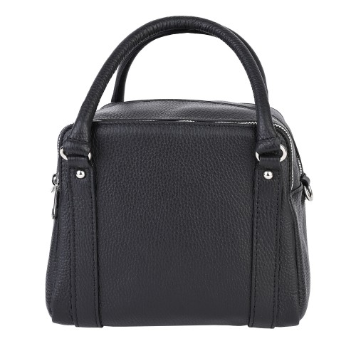 Дамска чанта от естествена кожа в черен цвят. Код: EK116