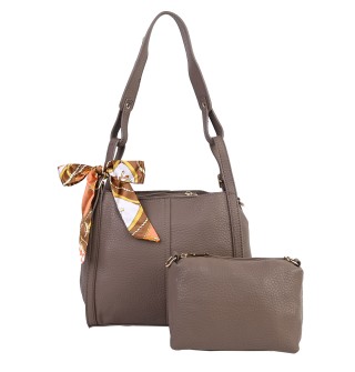 Дамска ежедневна чанта от еко кожа в бежов цвят. КОД  1173