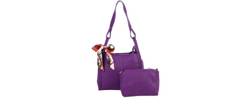 Дамска ежедневна чанта от еко кожа в лилав цвят. КОД  1173