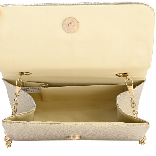 Официална дамска чанта в златист цвят. Код: 1220