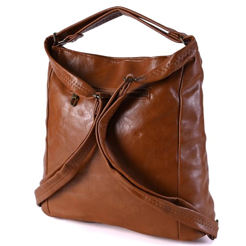 Дамска раница/чанта от еко кожа  в кафяв цвят S1221