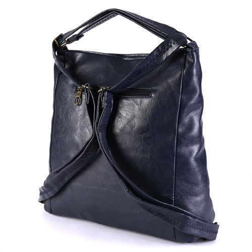 Дамска раница/чанта от еко кожа  в син цвят S1221