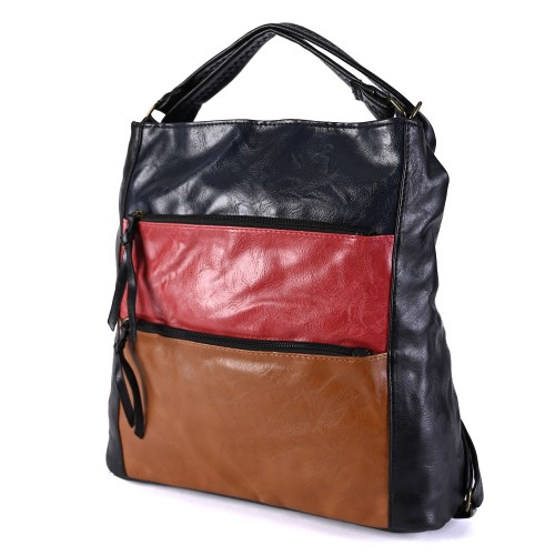 Дамска раница/чанта от еко кожа  в черен цвят S1221