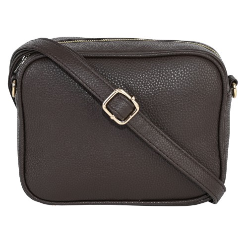 Дамска чанта от еко кожа в тъмнокафяв цвят. Код: 123