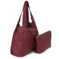 Голяма дамска чанта от еко кожа в цвят бордо. Код: 1388