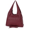 Голяма дамска чанта от еко кожа в цвят бордо. Код: 1388